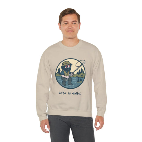 Grateful Dead - Fly Fishin' Jerry | Life is dead. Crewneck Sweatshirt - StealieShop